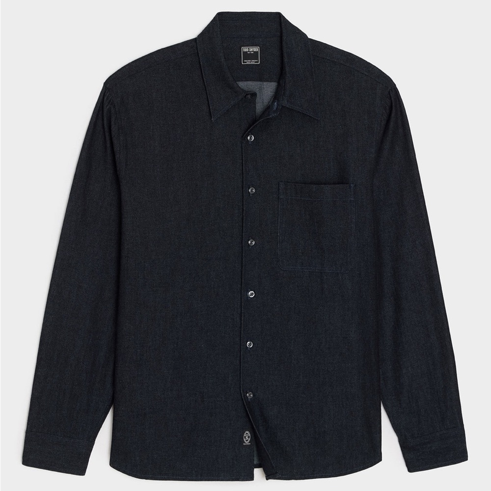 Todd Snyder Denim Big Shirt in Medium Blue